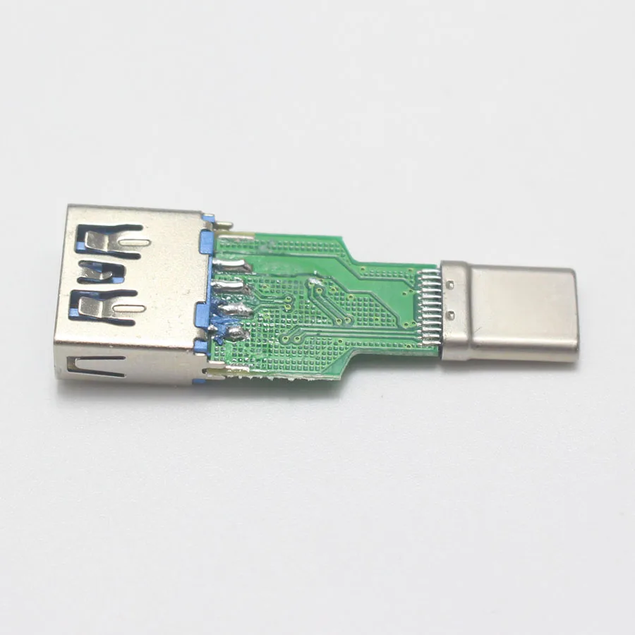 

1pcs type-C male plug to USB3.1 Female jack testing board for quick chanrging DIY Repairs Data Cable OTG Wire EXtension Cord
