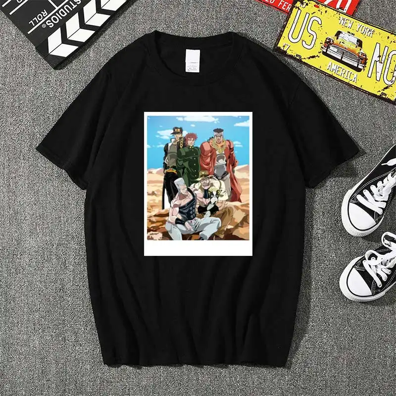 Футболка мужская с принтом Невероятные приключения Джоджо | Мужская одежда