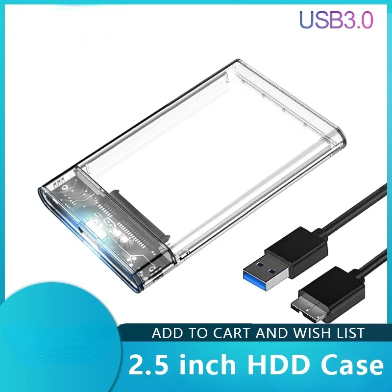

UTHAI G06 USB3.0/2.0 HDD Enclosure 2.5inch Serial Port SATA SSD Hard Drive Case Support 6TB transparent Mobile External HDD Case