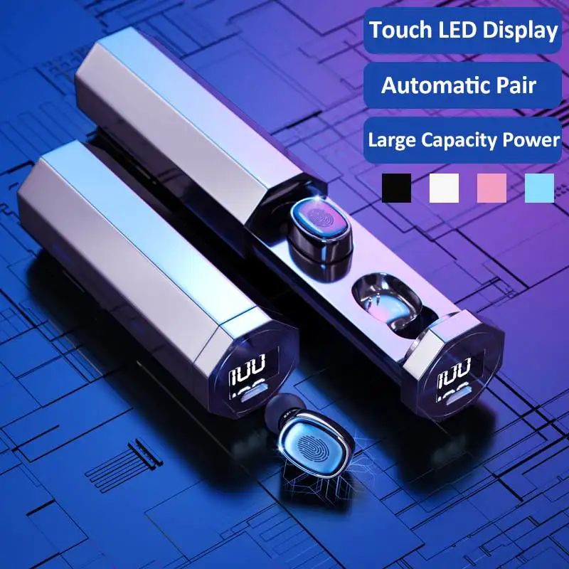 

TWS Bluetooth Earphone 5.0 Wireless 9D HIFI Earphone Noise reduction Waterproof Mini In-ear Sports Running Headset