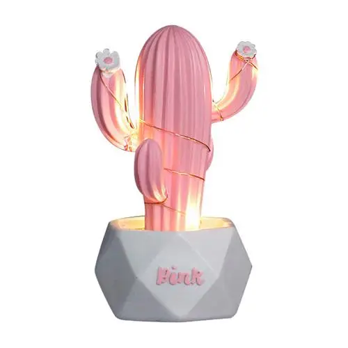 Pink B Dream Star ночной Светильник Ins кактус светодиодный настольная лампа для спальни украшение детский подарок - Испускаемый цвет: Pink B