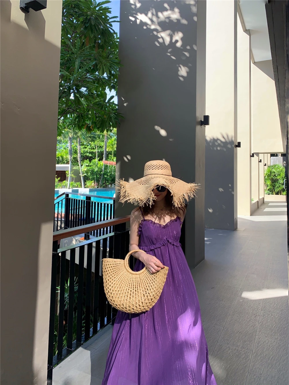 Летняя Соломенная Сумка для женщин ажурный полукруглый плетеный саквояж из