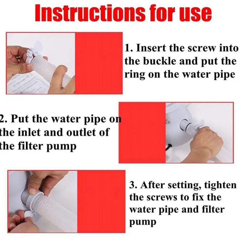 Электрический насос с фильтром для бассейна 220 В вилкой Стандарта ЕС Комплект