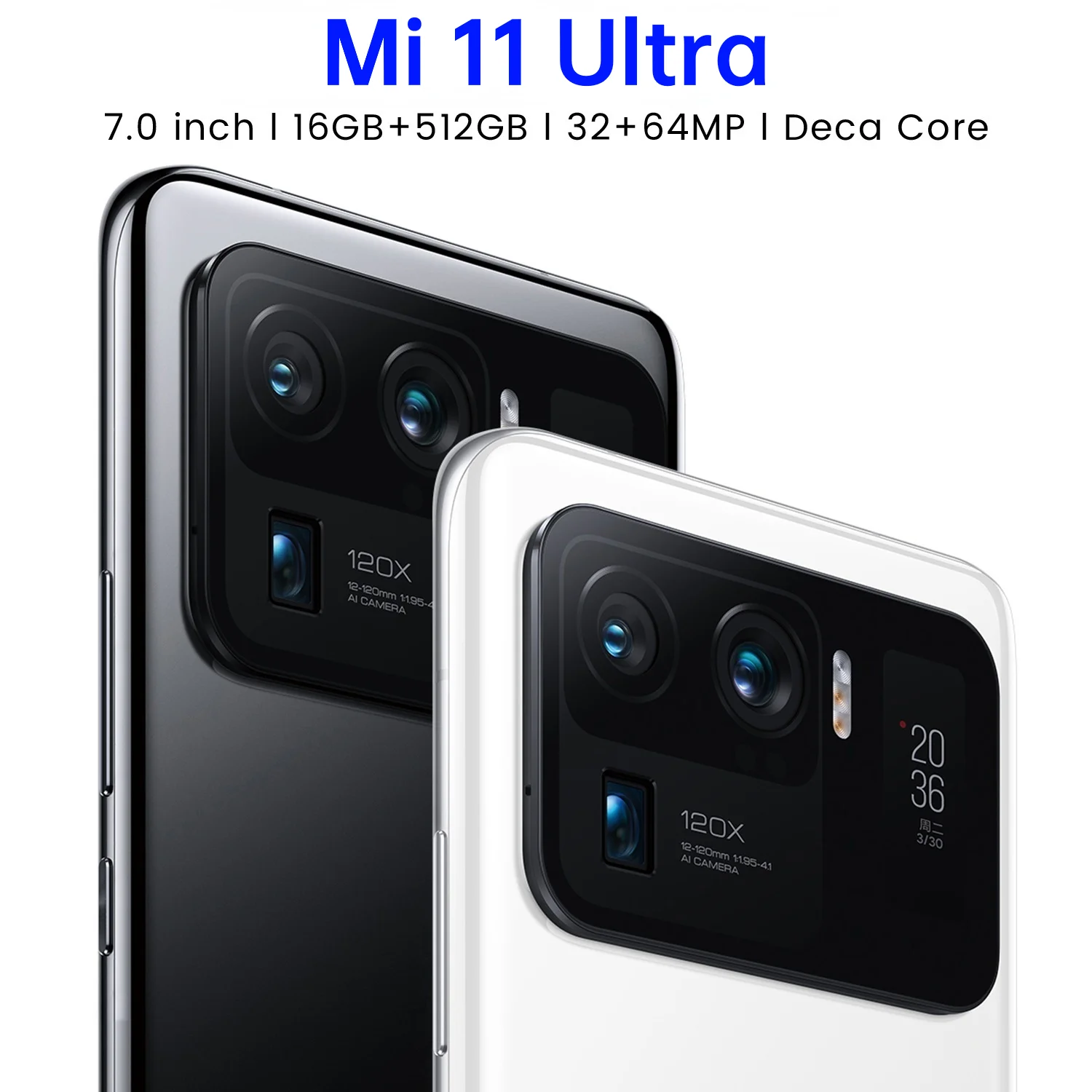 Xiaomi-tel&eacute;fono m&oacute;vil inteligente 5G versi&oacute;n Global, Smartphone con pantalla de gota de 7,0 pulgadas, 16GB + 512GB para Xiaomi Mi 11 Ultra, Huawei y Samsung-2