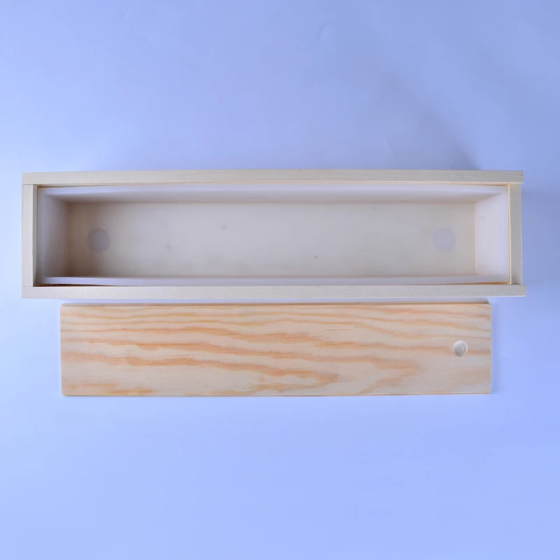 Силиконовая форма для мыла длинная прямоугольная с деревянной коробкой