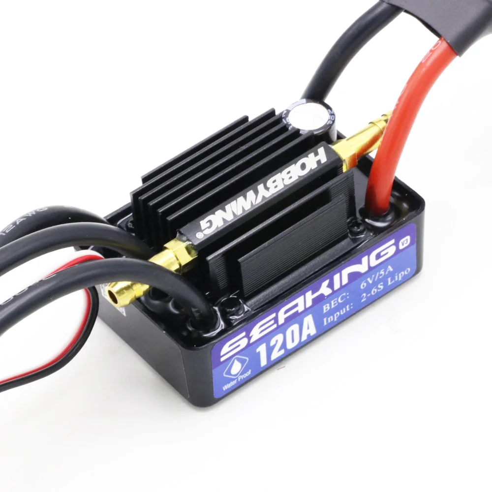 Электронный регулятор скорости Hobbywing 2 6S Seaking 120A V3 ESC для радиоуправляемых