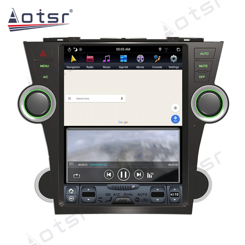 Aorts Tesla Style PX6 Android 9 0 4 + 64 ГБ Автомобильный Радио плеер GPS навигация HD Авто Стерео