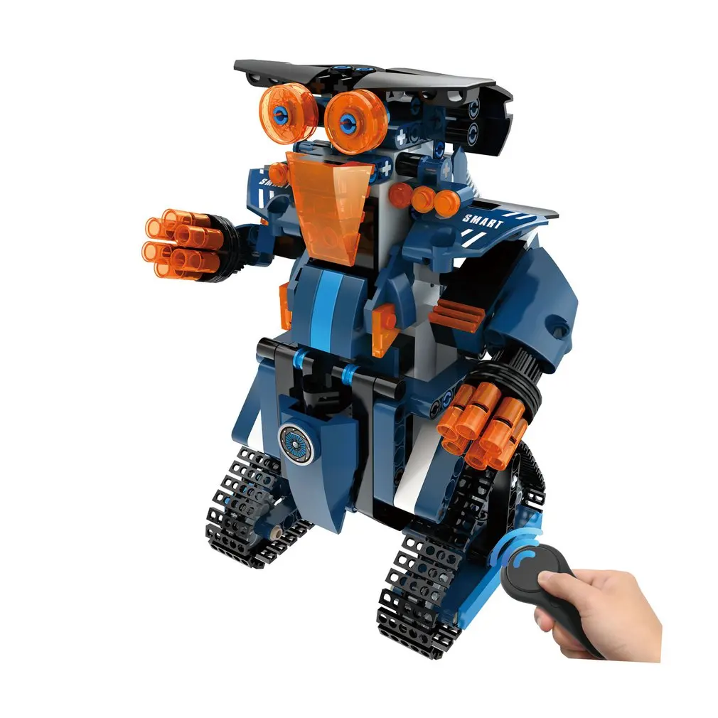 392 шт. M1 4CH пульт дистанционного управления DIY RC строительные блоки Rover Robot игрушки блоки конструктора с 360 вращением на месте для подарка детям - Цвет: 347pcs M2 Robot