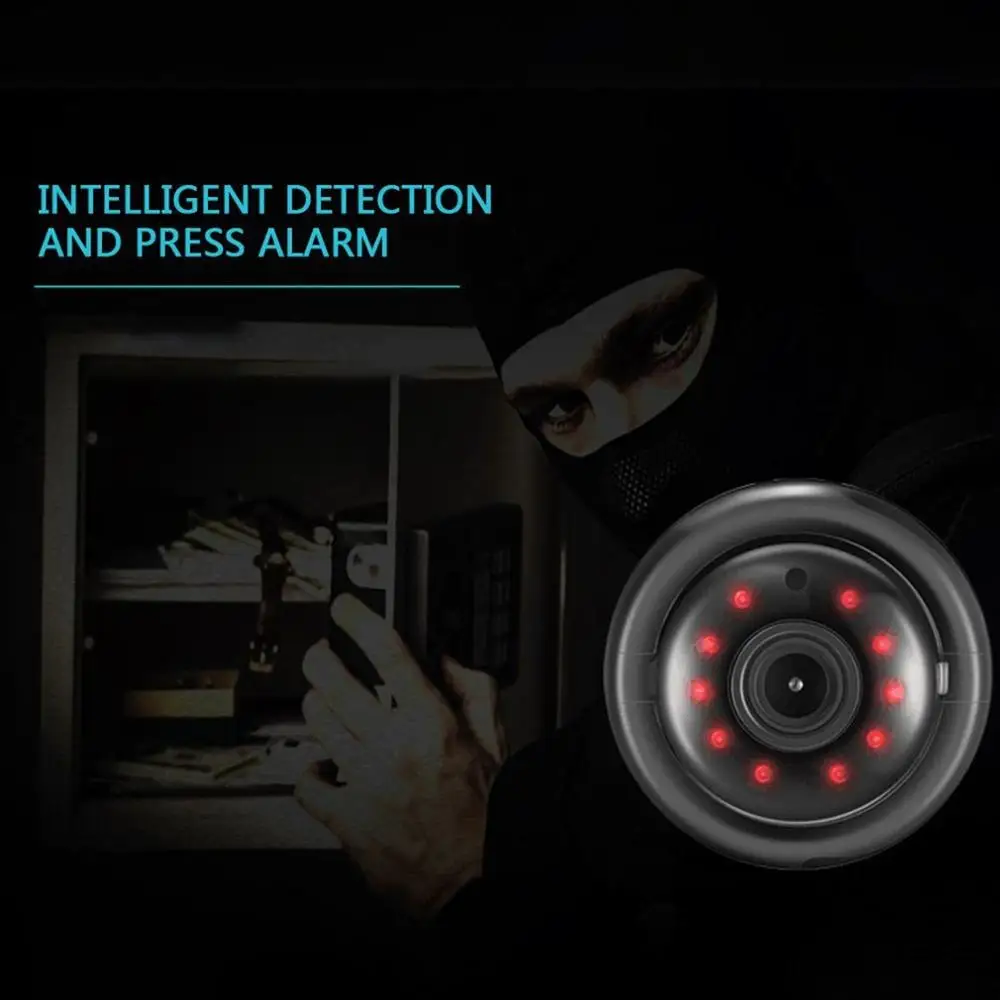 Мини Wifi IP камера HD 1080P беспроводная камера ночного видения двухстороннее аудио Обнаружение движения Детский Монитор V380