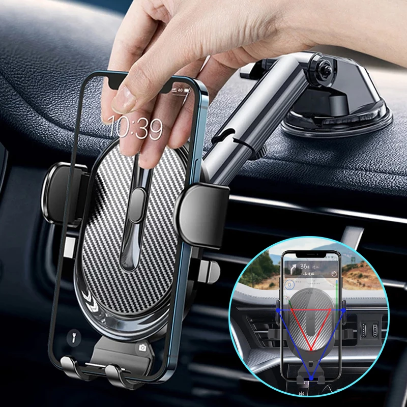 

Car Phone Holder Suction Cup Mount GPS Stand Telefon Mobile Cell Support for IPhone 13 12 11 Pro Max X 7 8 Xiaomi Huawei Samsung