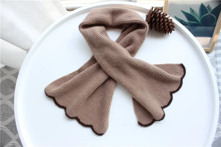 

Fall and Winter 2019 New Wave Flower Stitching Colour-Coloured Knitted Short Scarf Female,Cute ins Korean scarf winter scarf