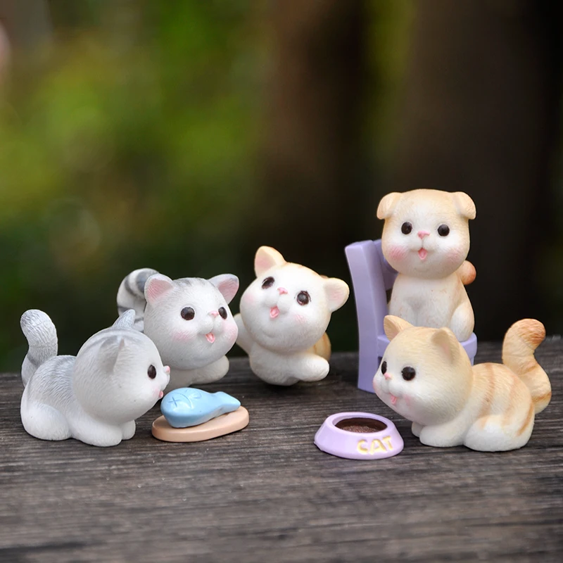 Миниатюры BAIUFOR игрушечный Кот с рыбкой аксессуары для террариума волшебные