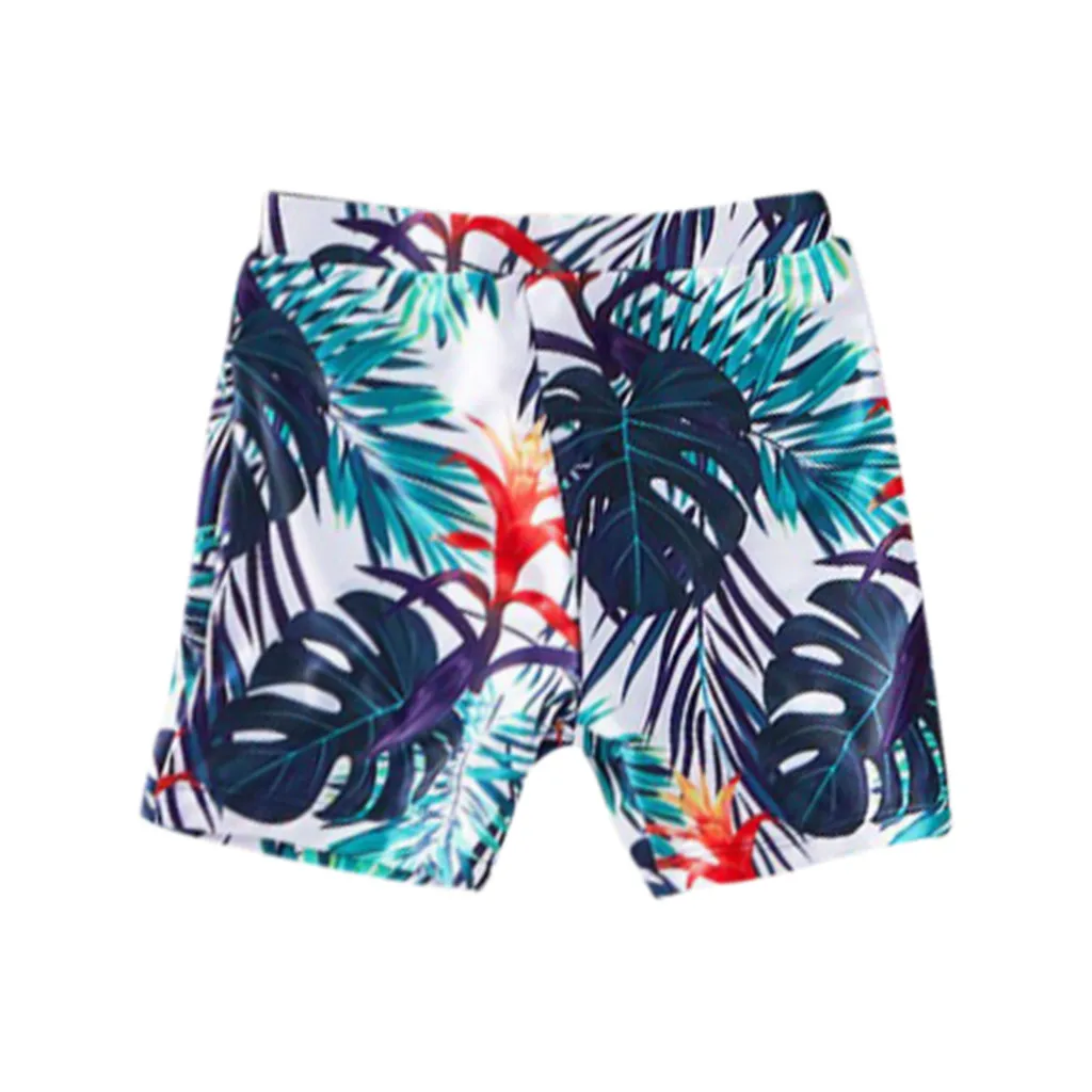 Новинка 2020 семейные Купальники для маленьких мальчиков с листьями купальник