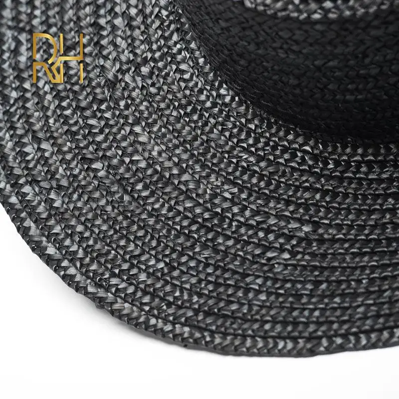 Шляпа Соломенная женская с плоским верхом детская модная Федора полями 5 7 см 10 13