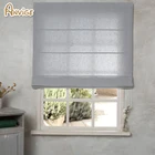 Новое поступление, современные римские моющиеся римские жалюзи из хлопчатобумажнойльняной ткани на заказ, плоские и складные с шнурками