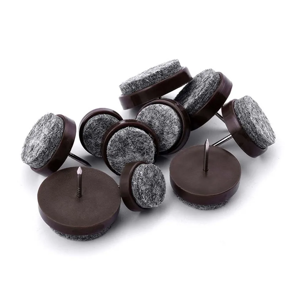 20 шт. Войлок скользит с винтовым стулом металлический круглый коврик для ног