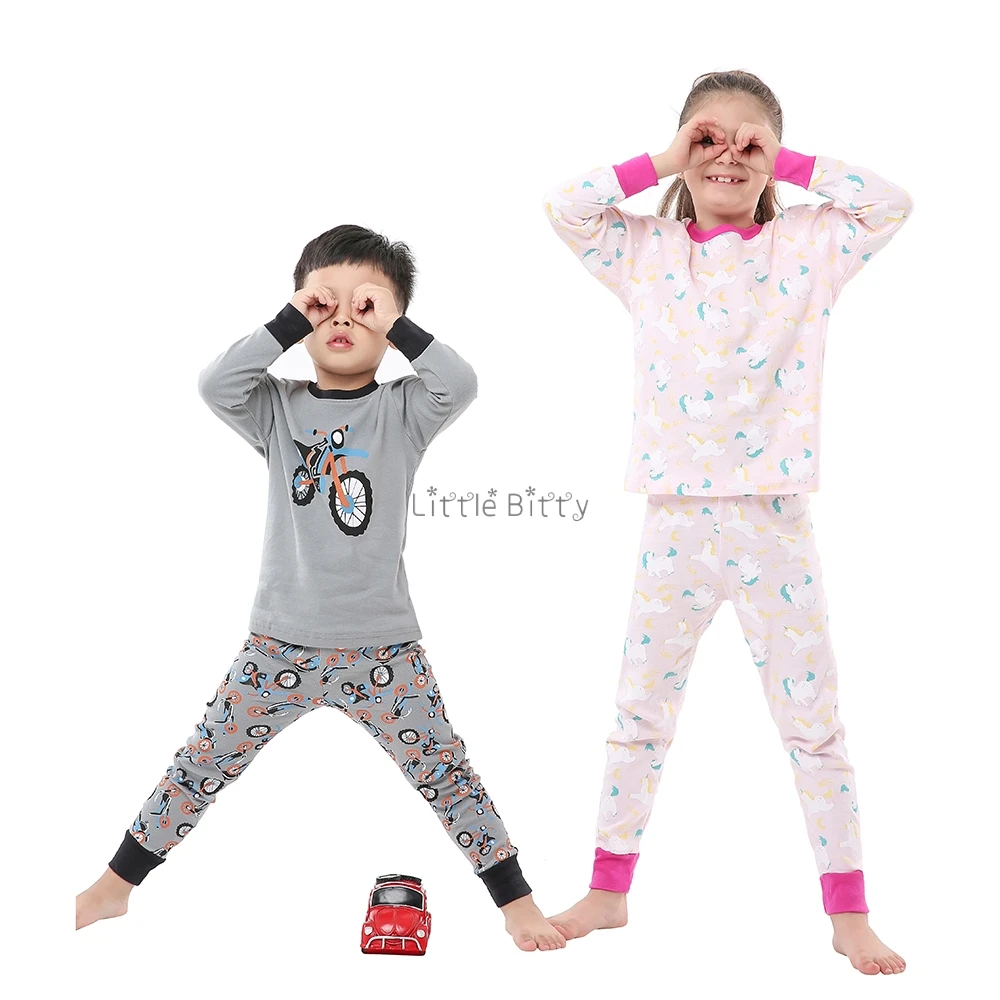 Набор пижам с единорогом для мальчиков и девочек 100% хлопок|Комплекты пижам| |