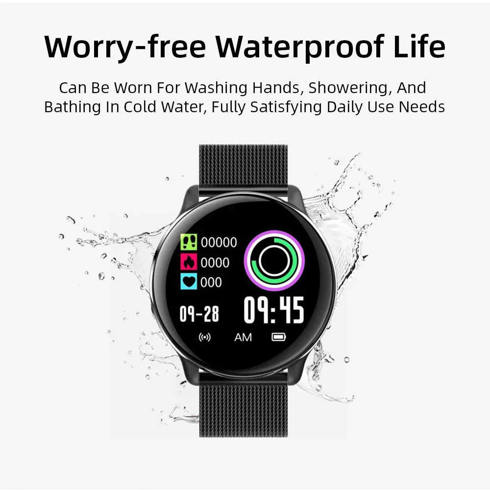 Смарт часы браслет пульсометр фитнес трекер Шагомер Браслет круговой экран