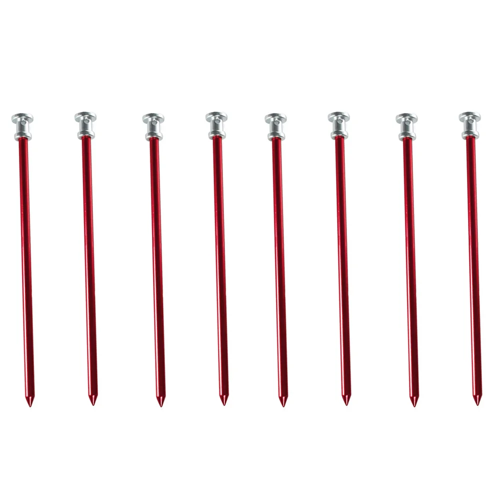 

8Pcs Tent Stakes Camping Stakes Awning Rope Fixing Nails (Random Color)