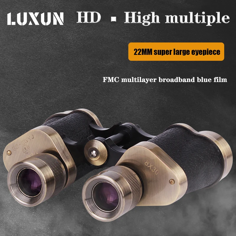 Военный бинокль LUXUN 8X30 мощный телескоп из чистой меди HD для путешествий и