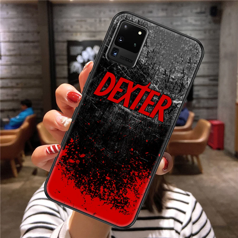 Чехол для телефона Dexter TV Samsung Galaxy Note 4 8 9 10 20 S8 S9 S10 S10E S20 Plus UITRA Ультра черный