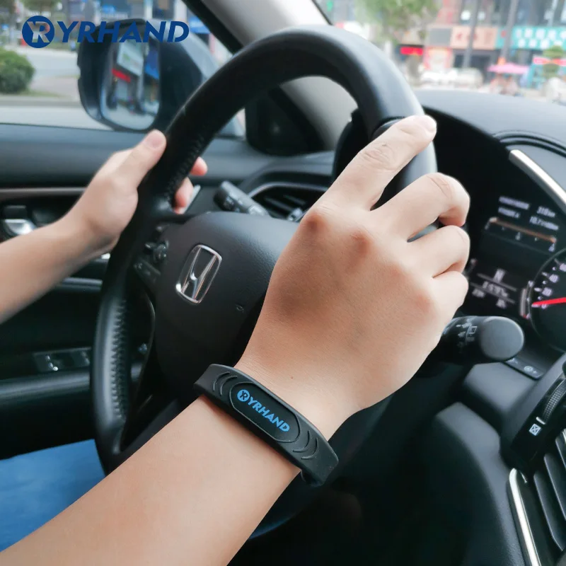 5 шт. 13 56 МГц регулируемые резиновые смарт браслеты RFID IC Card черные для