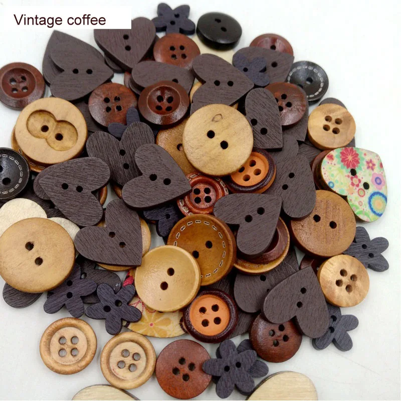 vintage coffee Для пошива швейных изделий сердце цветочный узор Скрапбукинг DIY смешанные ремесленные аксессуары Детская одежда аксессуары - Цвет: vintage coffee