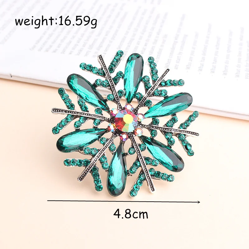 Pomlee Green/стстены разы Броши Снежинка Для женщин модное пальто корсажное украшение