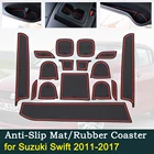 Противоскользящая дверная резиновая подставка для Suzuki Swift 2011  2017 Maruti dzir Sport ZC72S ZC82S ZC32S коврик аксессуары для салона автомобиля