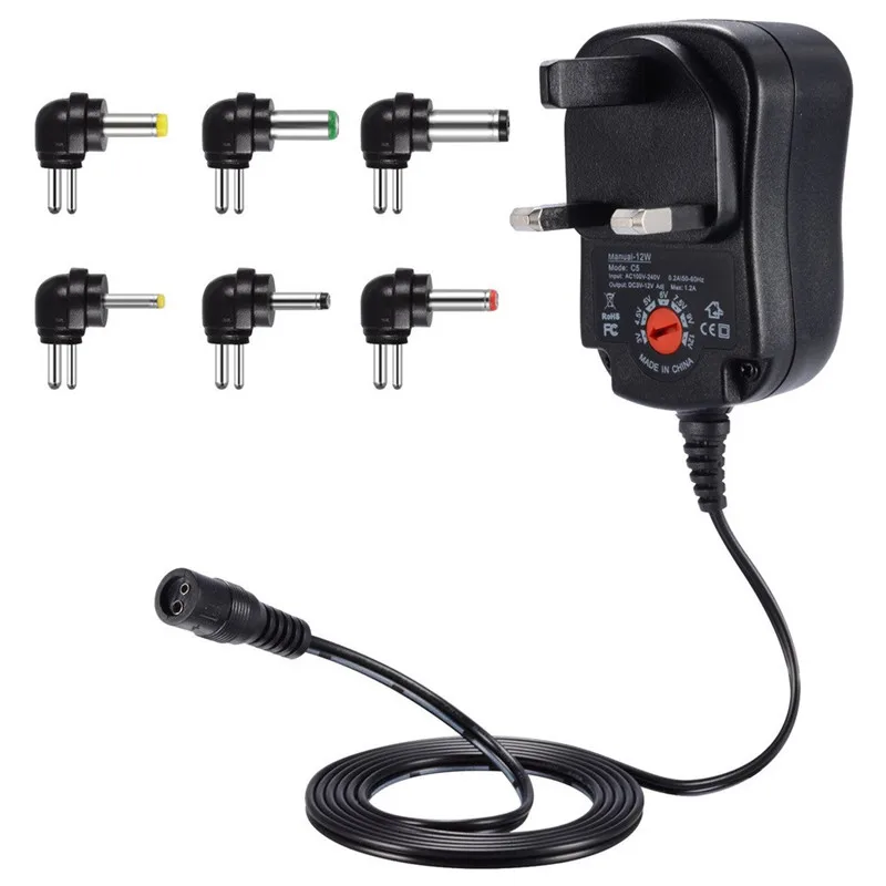 EPULA AC/DC 3V 4.5V 6V 7.5V 9V 12 V Universal Power UK Adapter Supply Charger For LED Light Strips | Электроника