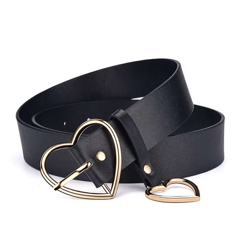 

Genuine leather ladies high quality alloy love pin buckle fashion retro belt dress jeans decorative ladies cute belts 2021 New