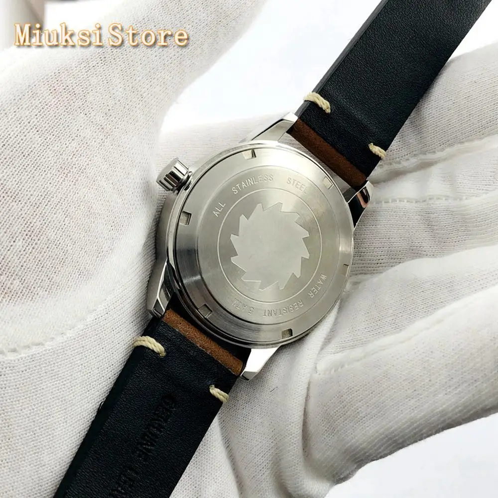 Мужские светящиеся часы с кожаным ремешком 41 мм|Мужские механические часы| |