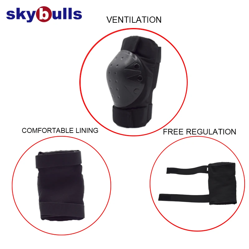 Skybulls 6 шт./компл. катание защитное Шестерни налокотники велосипед скейтборд наколенники протектор для мужчин Для женщин спортивные безопасностные Шестерни