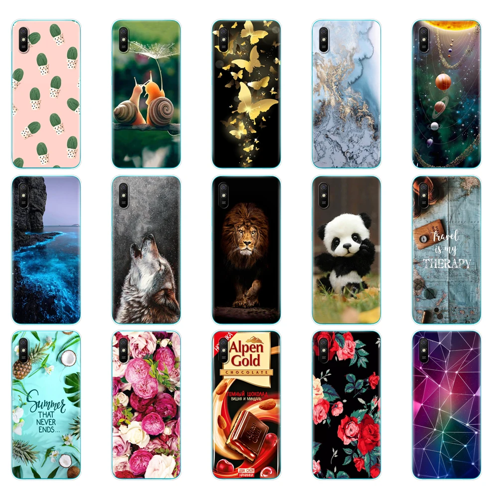 For xiaomi redmi 9A Case 6.53 inch Silicon Soft TPU Back Phone Case Cover For redmi 9A fundas etui bumper Full Protection coque