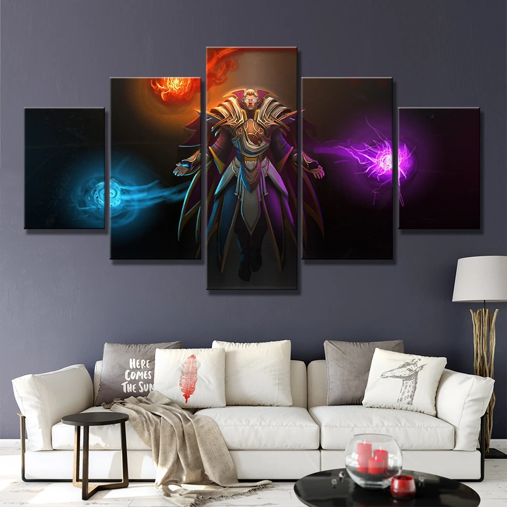 5 шт. (без рамки) DOTA 2 Invoker домашний Декор для дома номер печатных Wall Art игры постер