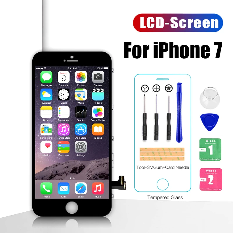 AAA++ LCD No Dead Pixel for iPhone 7 Screen Assembly Digitizer With 3D Touch Replacement for iPhone 7P 8Plus display with gifts