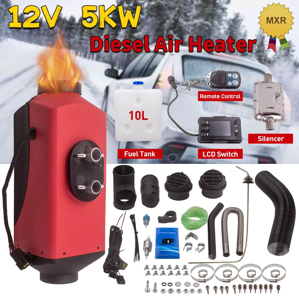 

10L Tank Air Car Heater Parking LCD Air Diesel Heater 2KW-5KW 12V For Trucks/Motor-home/Boats/Camper Van