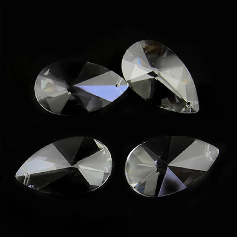 

Crystal Beads 38mm/50mm Chandelier Prisms Clear K9 Crystal Tear Drop Suncatchers Hanging For Chandelier Party Wedding Decoration