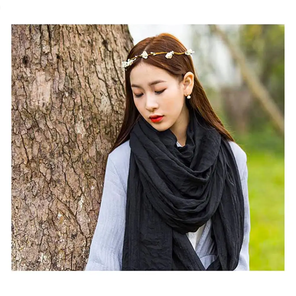 2019 женский осенний зимний шарф Пашмина накидка Роскошная теплая однотонная