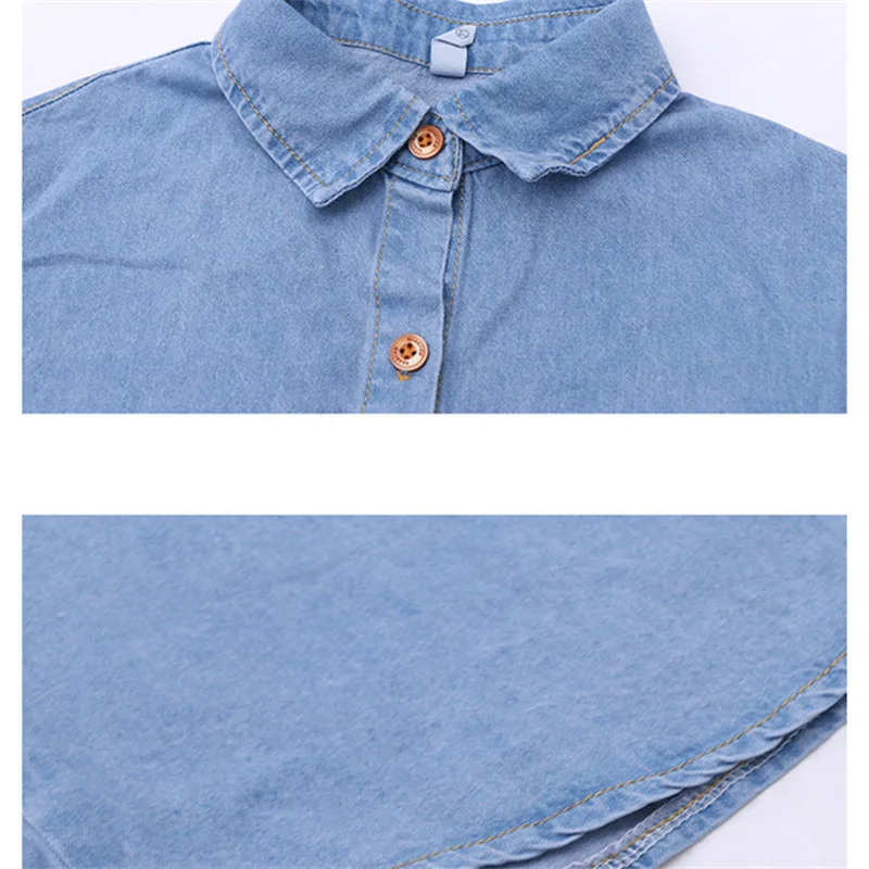 

100% Cotton Boys Denim Shirts Children's Fashion School Shirts For Boys Long Sleeve Denim Blouse Jacket For Teenage Kids 4-13 Yr