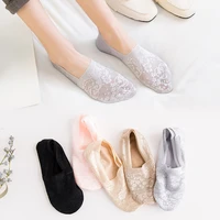 bonjean 10 pairs lace sock slippers for women fashion summer socks and hosiery thin short socks anti skid invisible socks bj3696