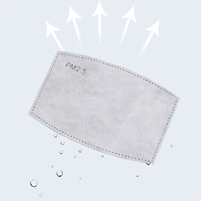5 шт./уп. Подушечки для фильтрации маски для лица Pm 2.5 с активированным углем для фильтрации воздуха, пылезащитные повязки на лицо, банданы-шарфы, маски