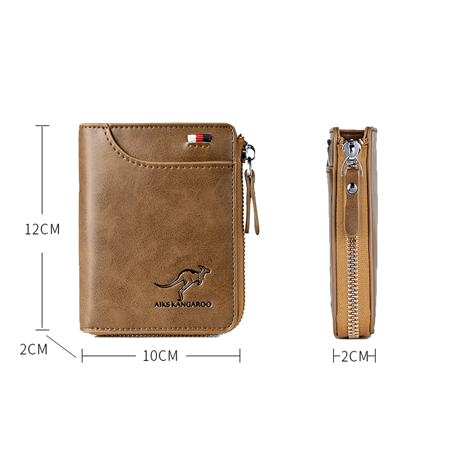 Portable Men PU Anti-theft Wallet Anti Credit Card Fraud Zipper Purse with Holders for Father Boyfriend Husband | Багаж и сумки