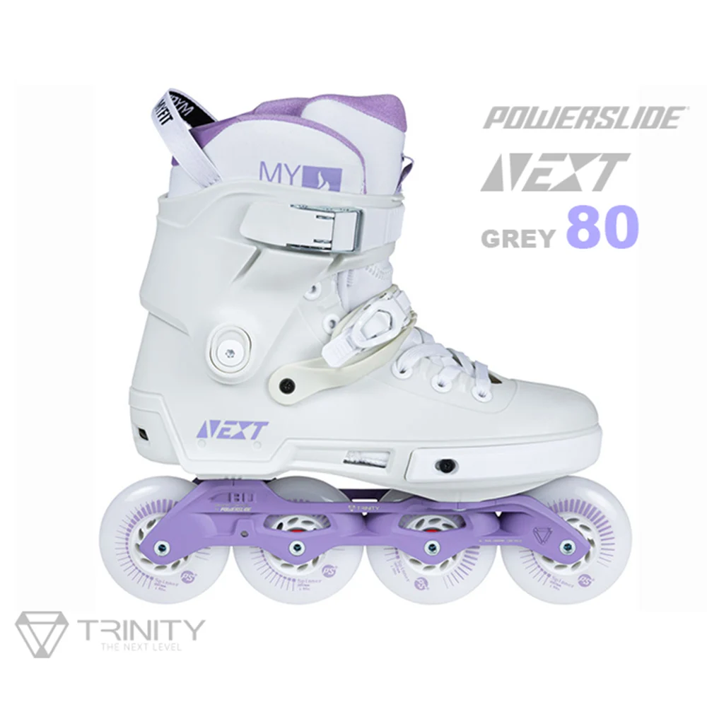 100% Оригинальный 2021 Powerslide следующий Trinity рамка роликовых коньков фиолетовый 4*80 3*100
