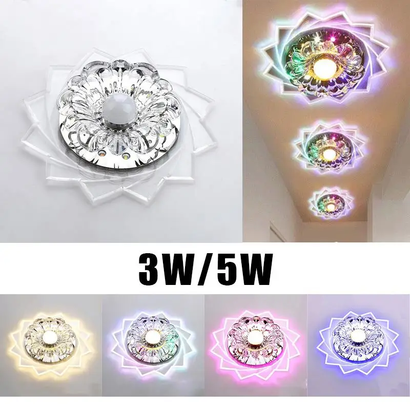 

20cm 3W Surface/Flush Mounted City Crystal LED Ceiling Light Fixture Lamp