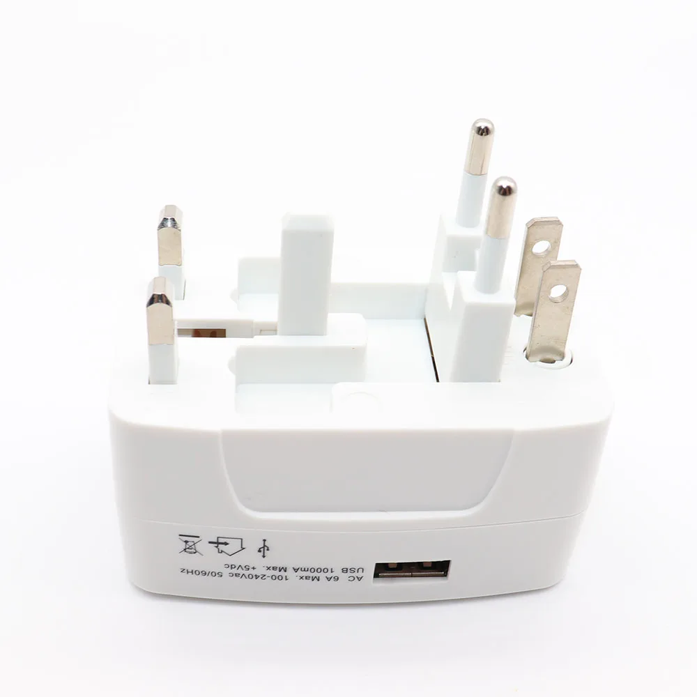 Универсальный переходник универсальный 2 USB-порта для путешествий по миру