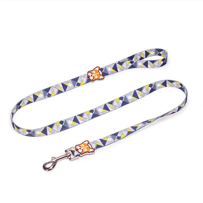 Leash Поводок для собак с регулировкой, не тянется, с красочным рисунком, легко управляемая ручка для маленьких и средних собак, тренировочный жилет для прогулок - Цвет: Leash