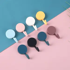10 Pieces Of Creative Bathroom Nail-free Hook Strong Self-adhesive Door Wall Hanging Kitchen And Bathroom Plastic Suction Cup