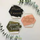 Акриловые свадебные открытки, таблица сидений для событий, акриловые шестиугольные оргстеклопластиковые визитные карточки