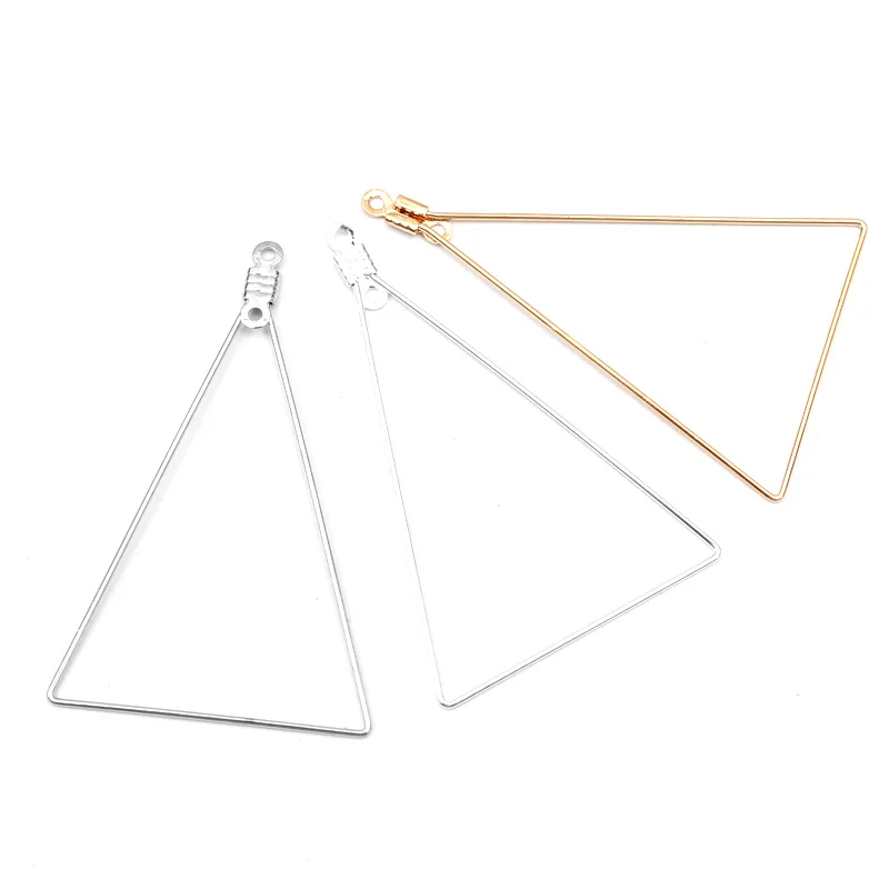 

20Pcs 48x31mm Copper Triangle Charm Pendant Connector For Jewelry Marking DIY Necklace Bracelet Components Accessories Handmade